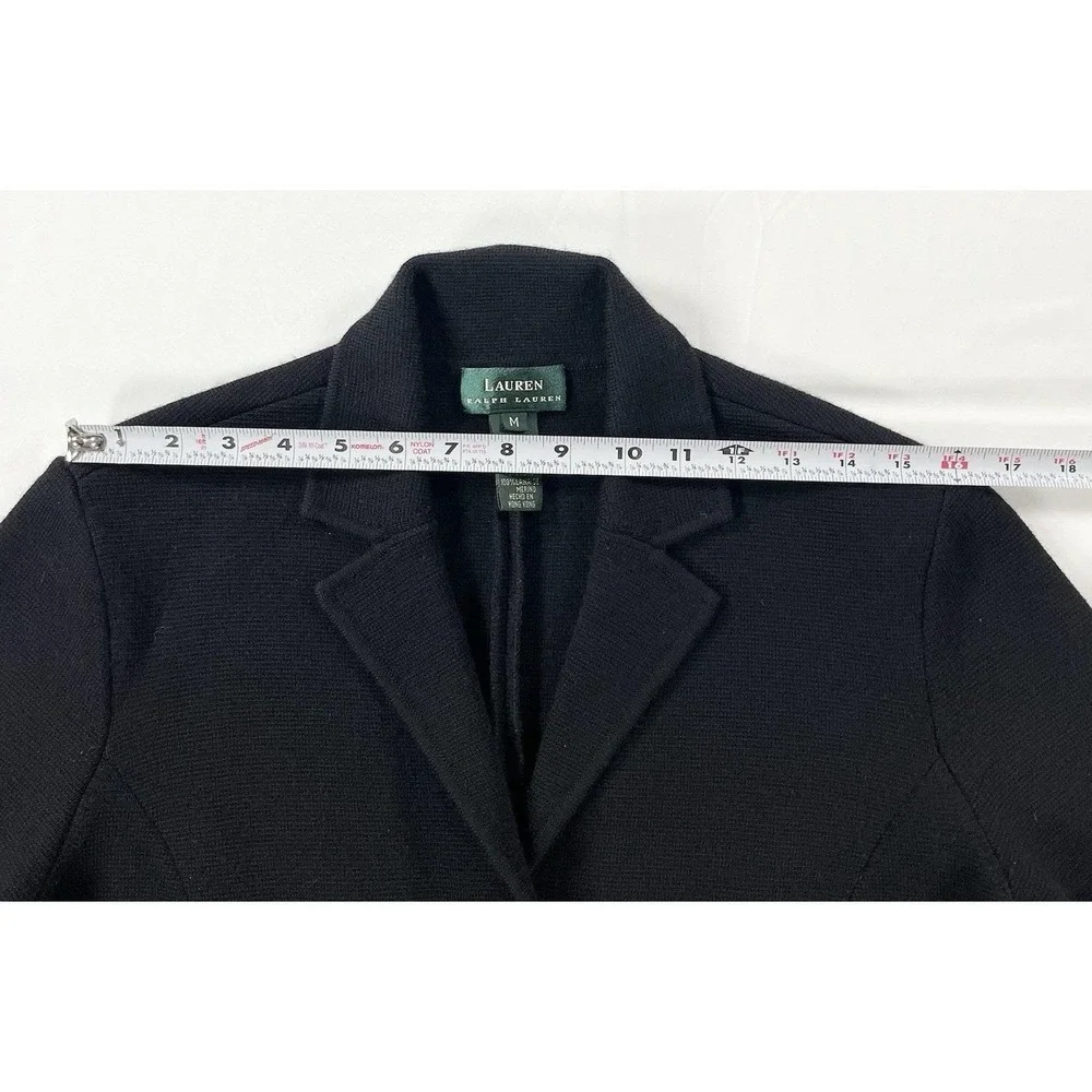 Vintage 90s Lauren Ralph Lauren Wool Sweater Blazer Equestrian Jacket Womens M